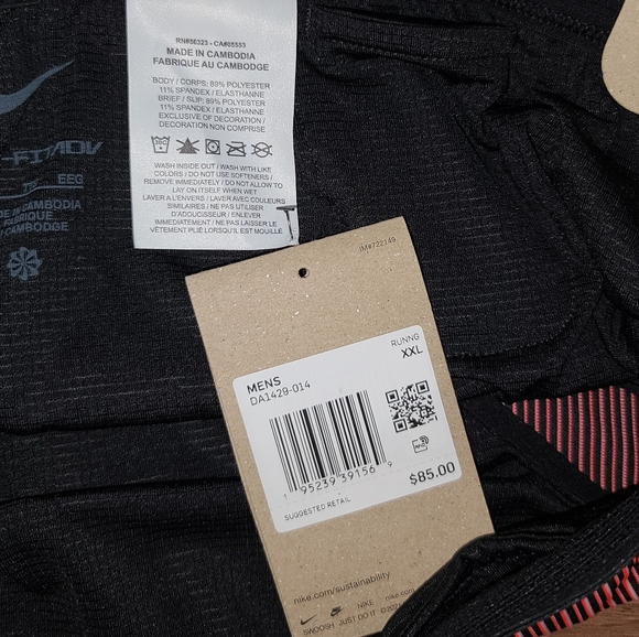 RED 2XL NWT Nike AeroSwift 1/2 Length Running Shorts XXL RED and BLACK. - Picture 3 of 5